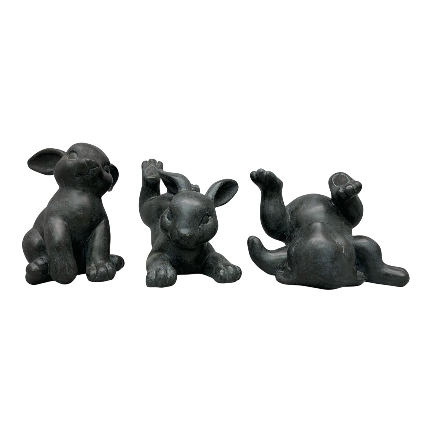 12855 - Decorative Stone Washed Bunnies: Set of 3 Spring Statues (8.5"–10") |11-20|