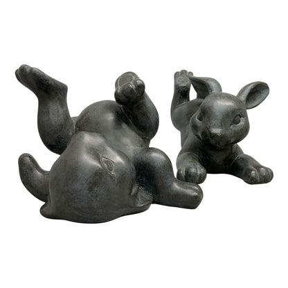 12855 - Decorative Stone Washed Bunnies: Set of 3 Spring Statues (8.5"–10") |11-20|