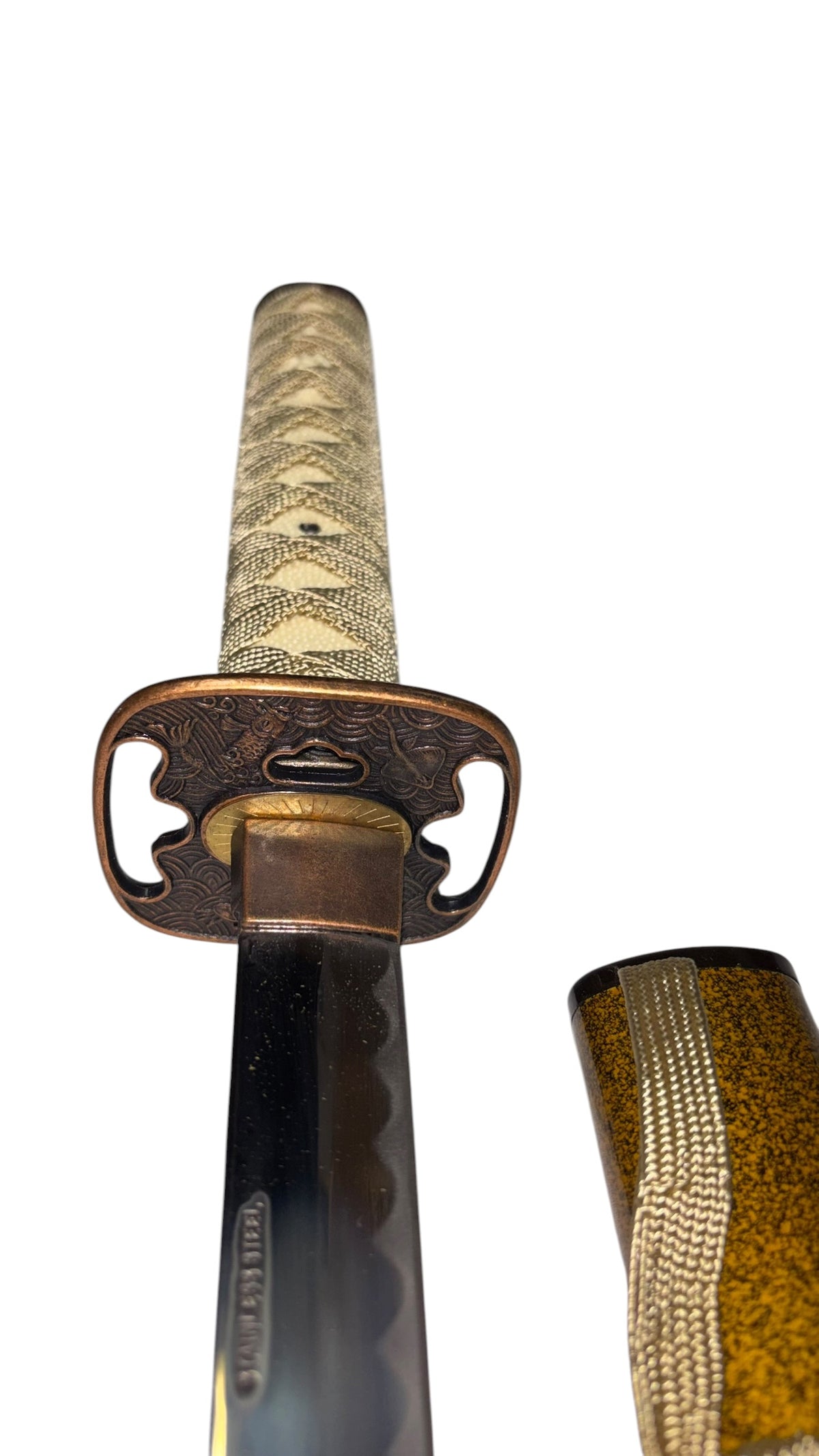 3942 - 41" Gold Samurai Sword Copper Guard - |215|