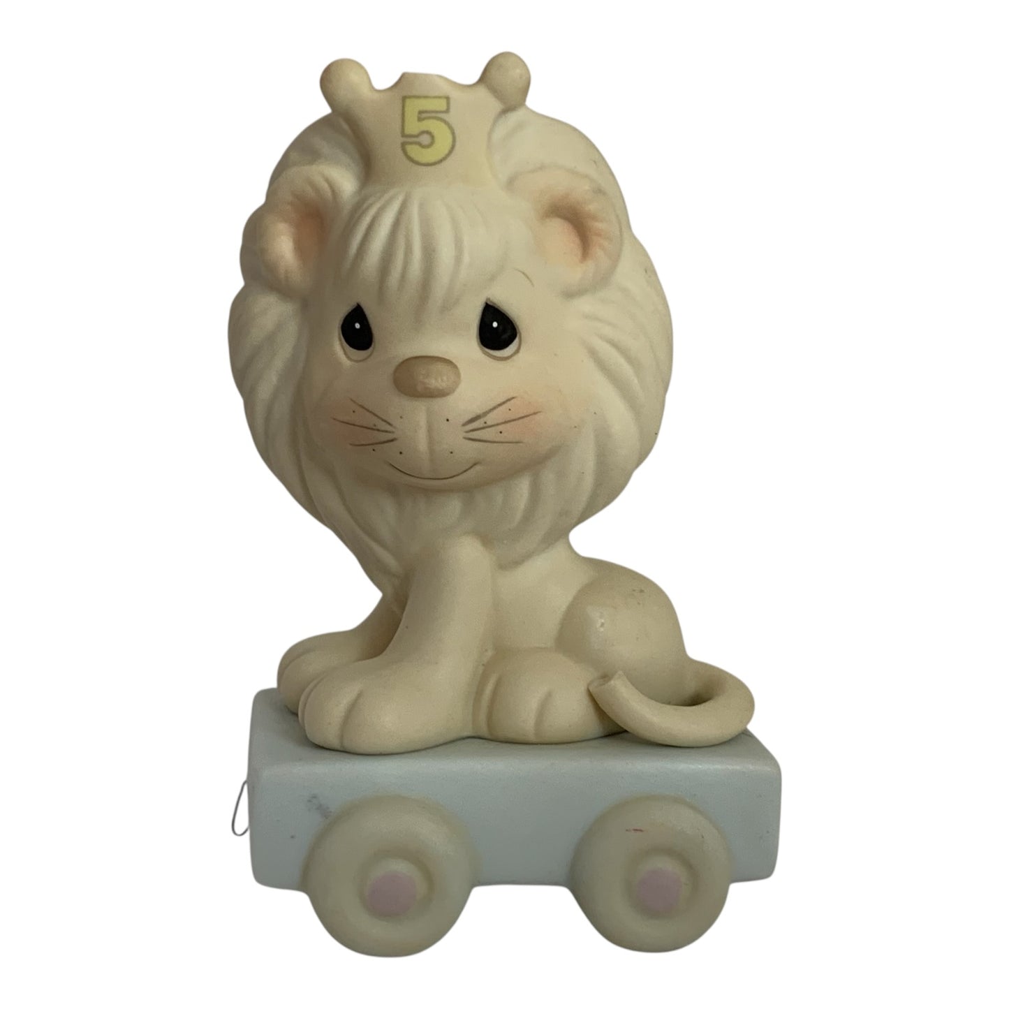 34520 - 4.5" Precious Moments Birthday Train Lion Age 5 |H-27|