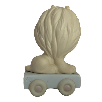 34520 - 4.5" Precious Moments Birthday Train Lion Age 5 |H-27|