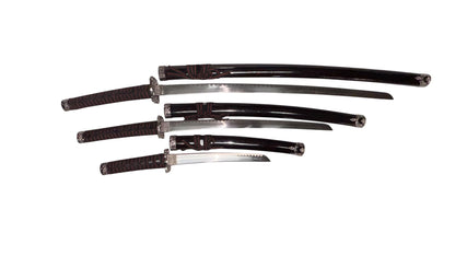 3538 - Sword Set 3pc Burgundy with Stand - |215|