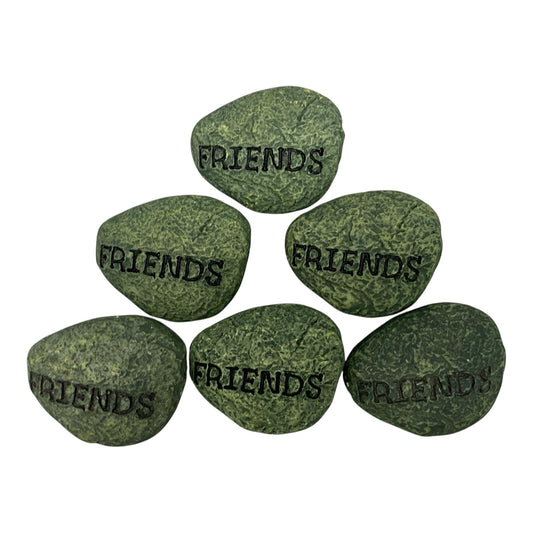 9171 - Set of 6 Assorted 2" Friends Pocket Stones |9-8|