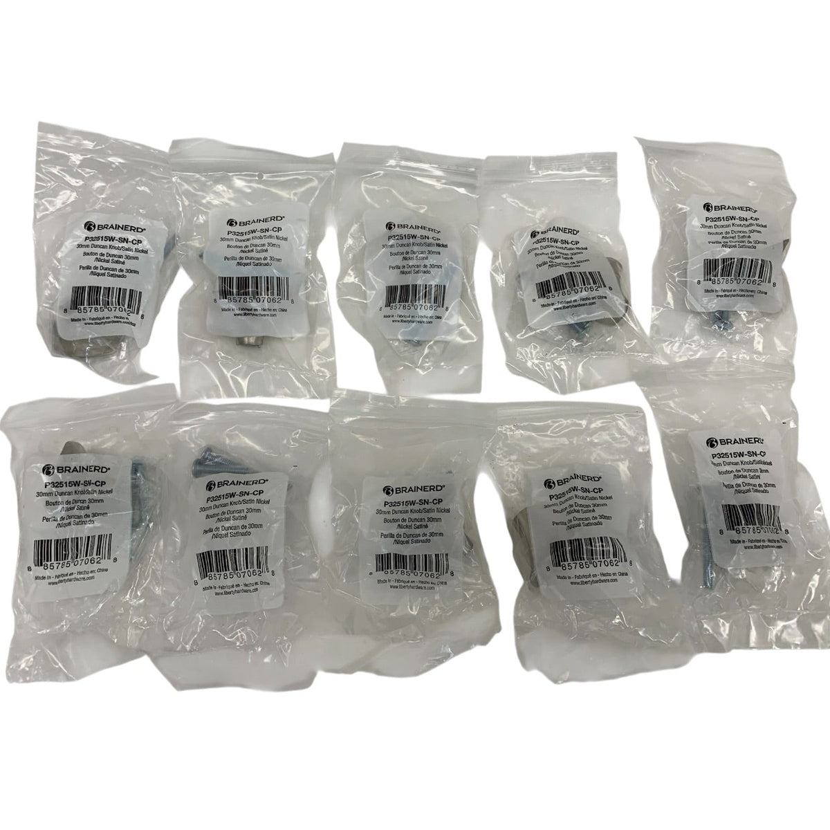 26913 - 10pk Duncan Knob Satin Nickle 1" |5-10 |