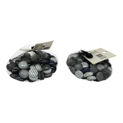 35232 - 12 oz Glass Gray White Black Pebbles, 2 Packs |TBD|
