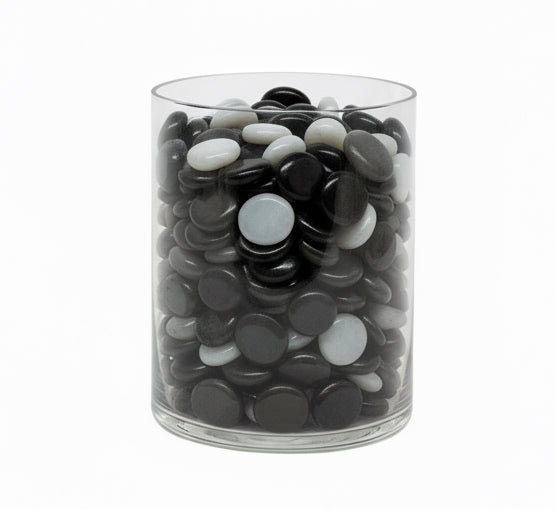 35232 - 12 oz Glass Gray White Black Pebbles, 2 Packs |TBD|