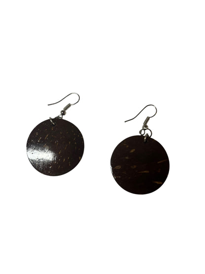21596 - Coconut Peace Sign Earrings |Clear-156|