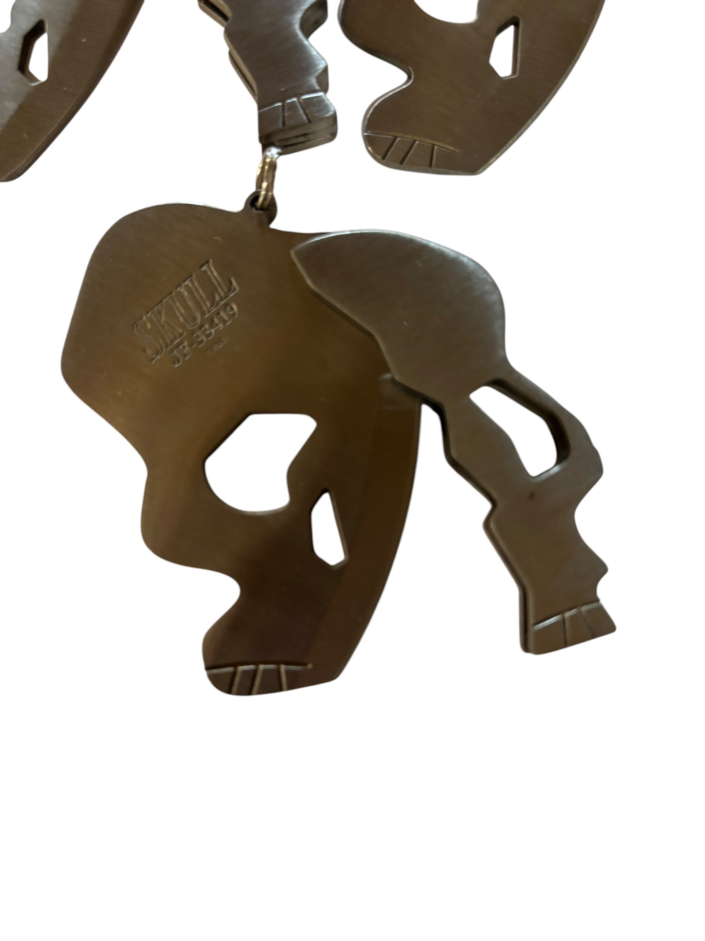 9862 - SET OF THREE  Keychain Skull Folding Knife |82|