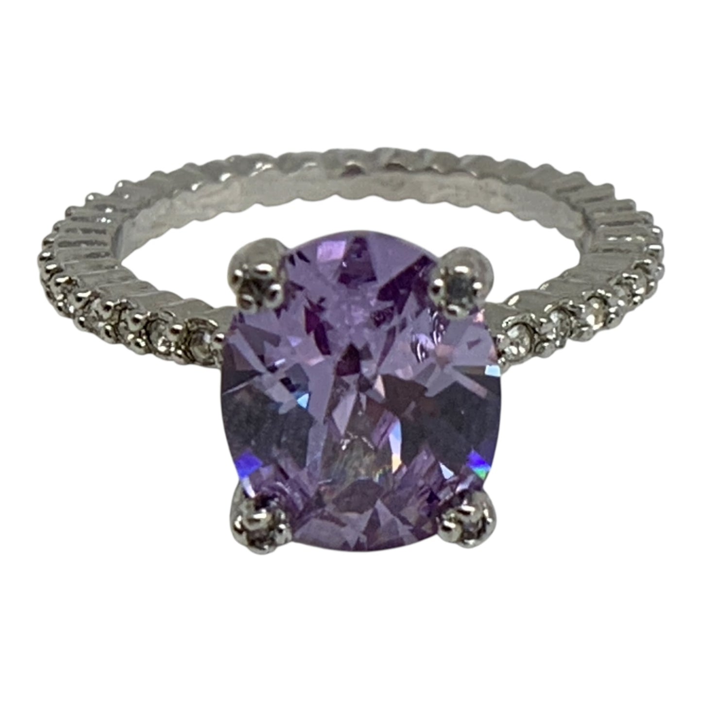 38228 - Silver Ring with Purple Stone 1.5" |TBD| Sent for prep 8/26 CN