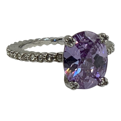 38228 - Silver Ring with Purple Stone 1.5" |TBD| Sent for prep 8/26 CN