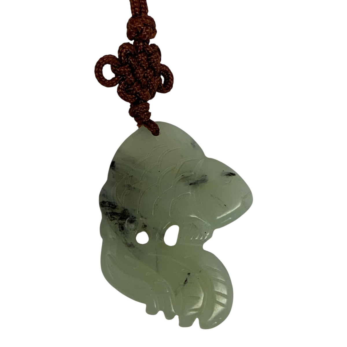 20658 - Jade Koi Fish Pendant 2"with 17" Cord |Clear-145|