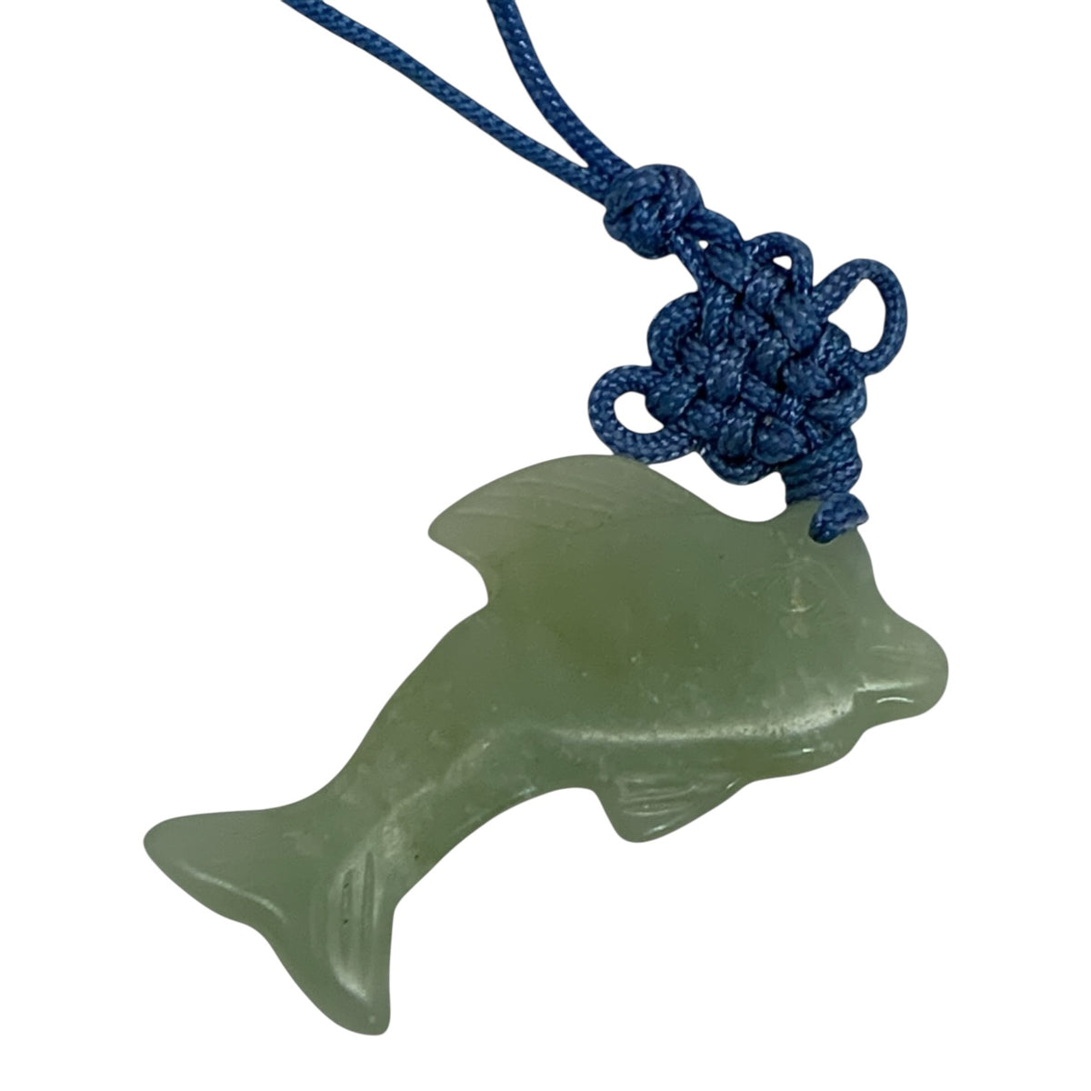 20655 - Jade Dolphin Pendant 4" |Clear 145|
