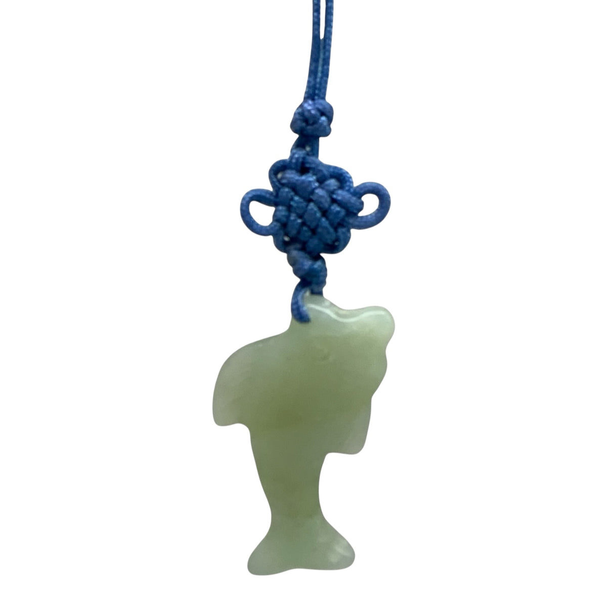 20655 - Jade Dolphin Pendant 4" |Clear 145|