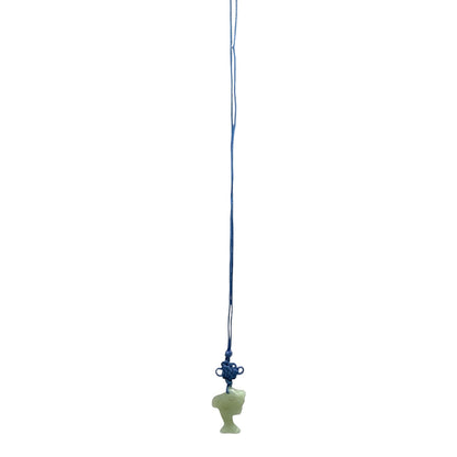 20655 - Jade Dolphin Pendant 4" |Clear 145|