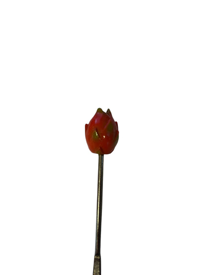 6483 - UNIQUE CERAMIC METAL  4" Dragon Fruit Fork FONDUE Set -|TBD|