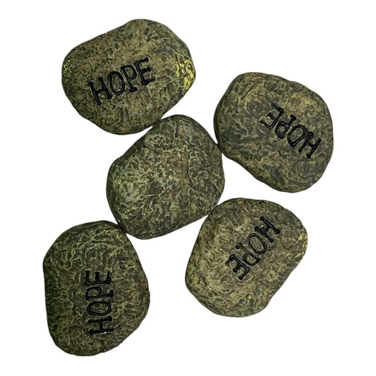 41285 - 2" Assorted Hope Pocket Stone Set of 5" |9-8|