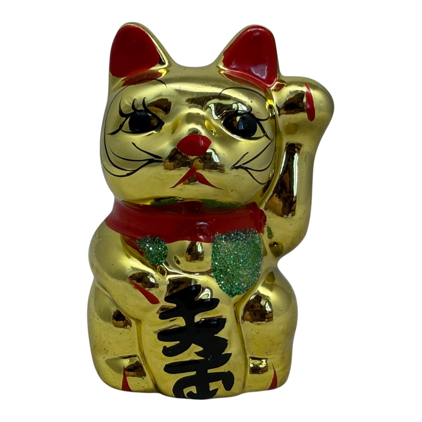6369 - 4" Golden Maneki Cat - Left Paw |Z-9|