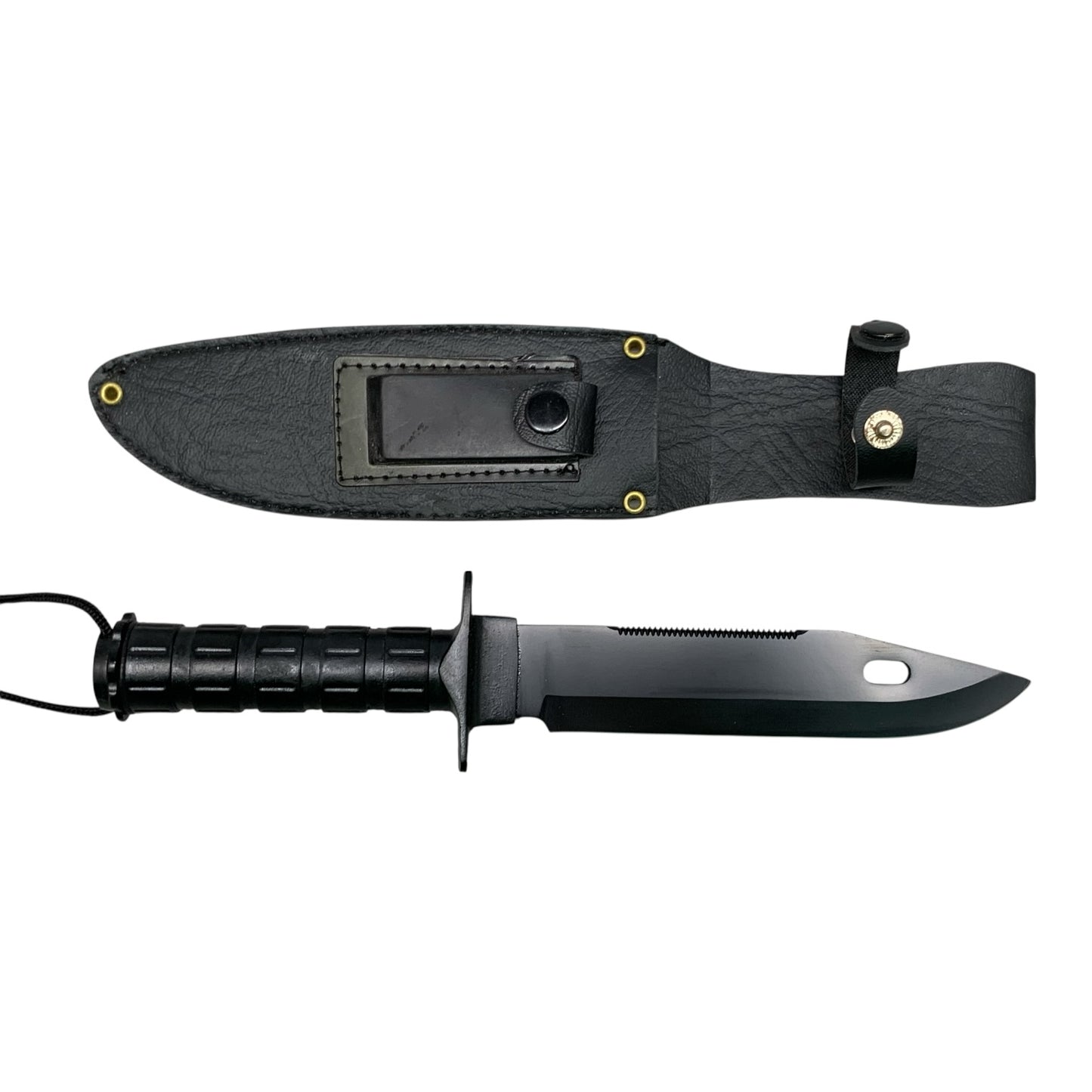 42496 - 10" BLACK STAINLESS SURVIVAL KNIFE LIFESAVING |TBD|