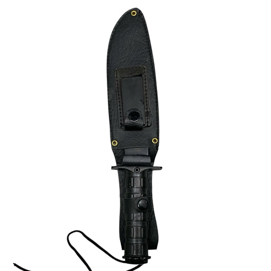 42496 - 10" BLACK STAINLESS SURVIVAL KNIFE LIFESAVING |TBD|