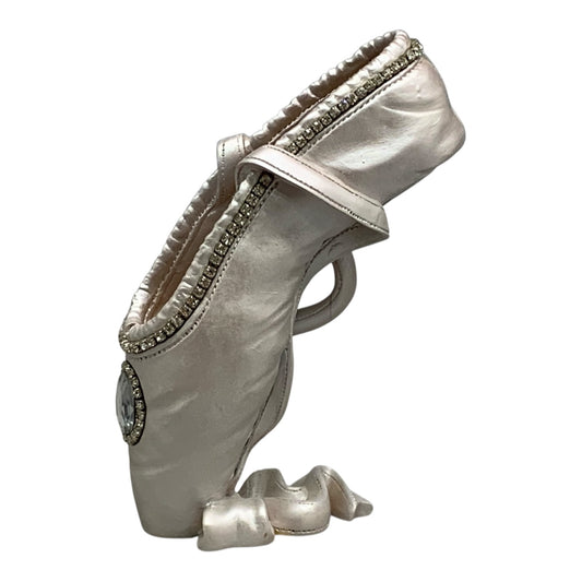 25718 - Grey Satin 4-Inch Pointe Shoe With Rhinestone Accents |1-27|