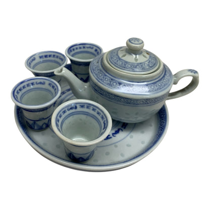 8196 - 6-Piece Blue Japanese-Style Tea Set |TBD|
