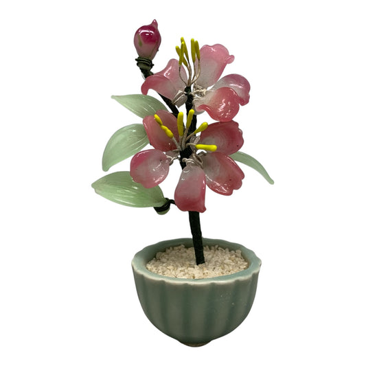 1230 - 5" Mini Peach Flower Tree Sculpture |1-27|