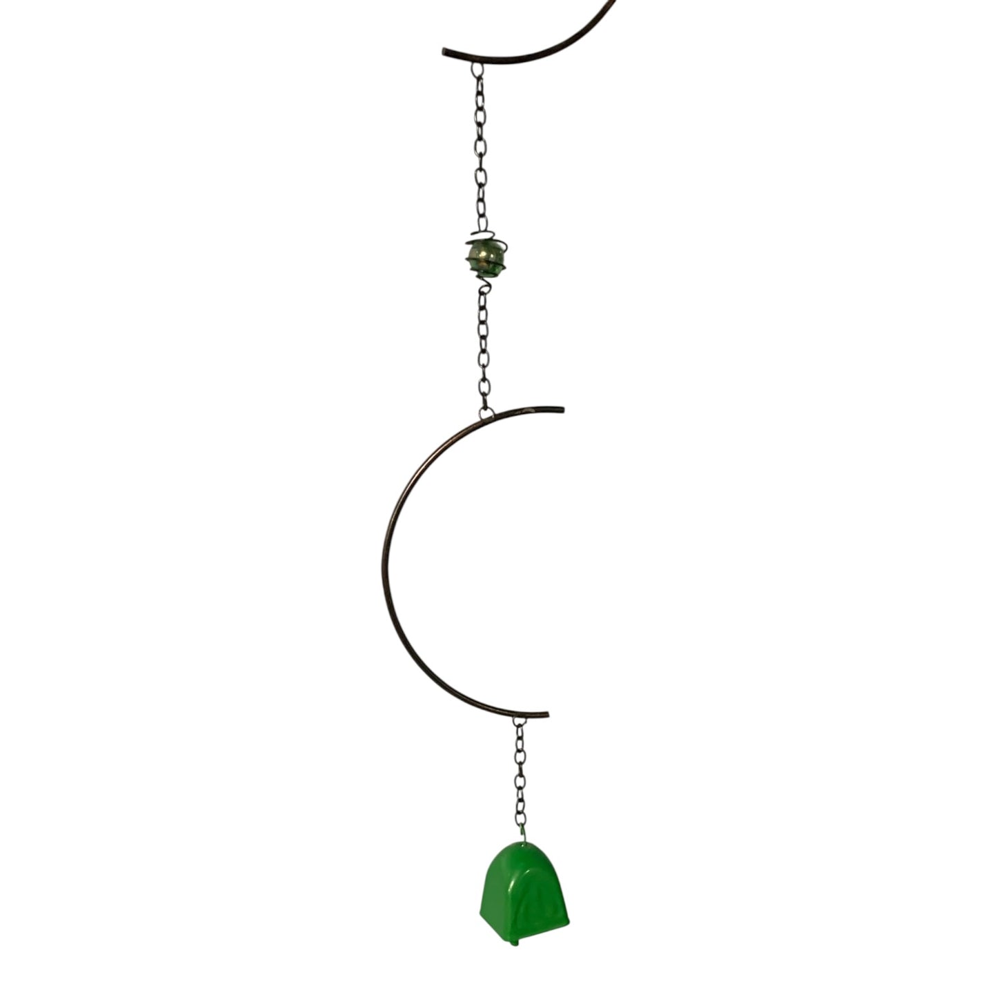 720 - 30" METAL AND GLASS Green & Pink Butterfly Chime |G-7|
