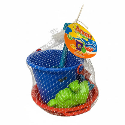 24854 -  Assorted Beach Toys Pail and Sand Sifter 5-inch |8-18|