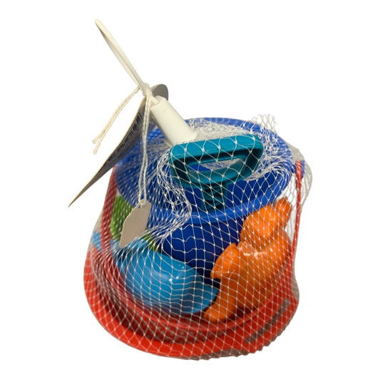 24854 -  Assorted Beach Toys Pail and Sand Sifter 5-inch |8-18|