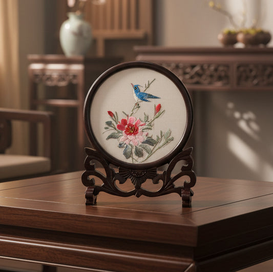 16113 - 5" Silk Painted Bird on Stand |20-20|
