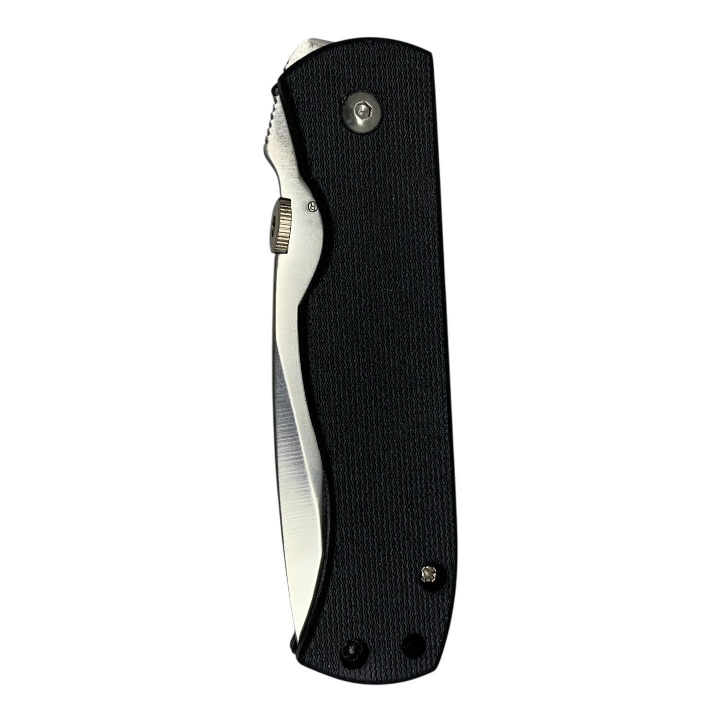 23113 - Black Serrated Folding Knife with Secure Pocket Clip – 4" Closed, 7.5" Overall Length  |85|