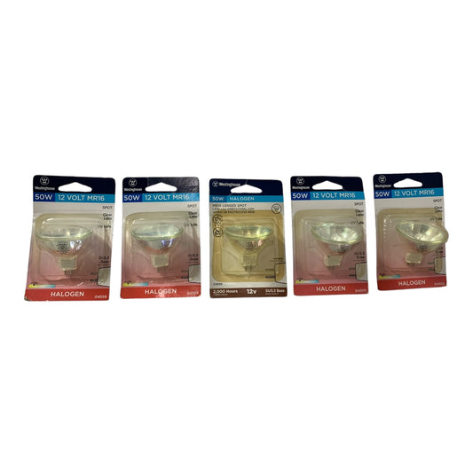 38621 - Set Of Five Westinghouse 50W 12 Volt MR16 5" |S-25|
