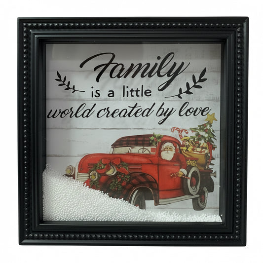 31051 - 7" Glass Covered Family Is a Little World Created by Love Snow Sign |TBD|