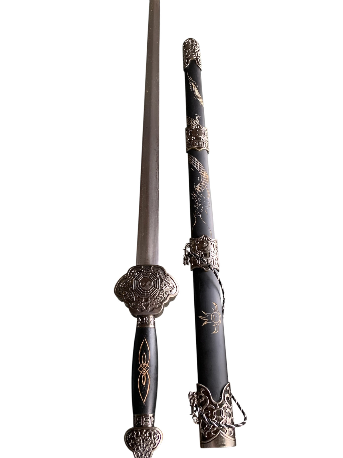 14013 - Sword Tai Chi Yin Yang Silver 39" |5-F|