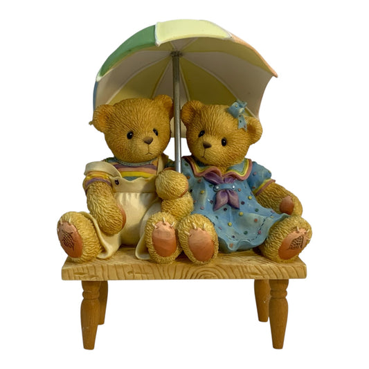 35520 - Carter and Elsie: "We're Friends Rain or Shine" 4-Inch Cherished Teddies Figurine |3-15|