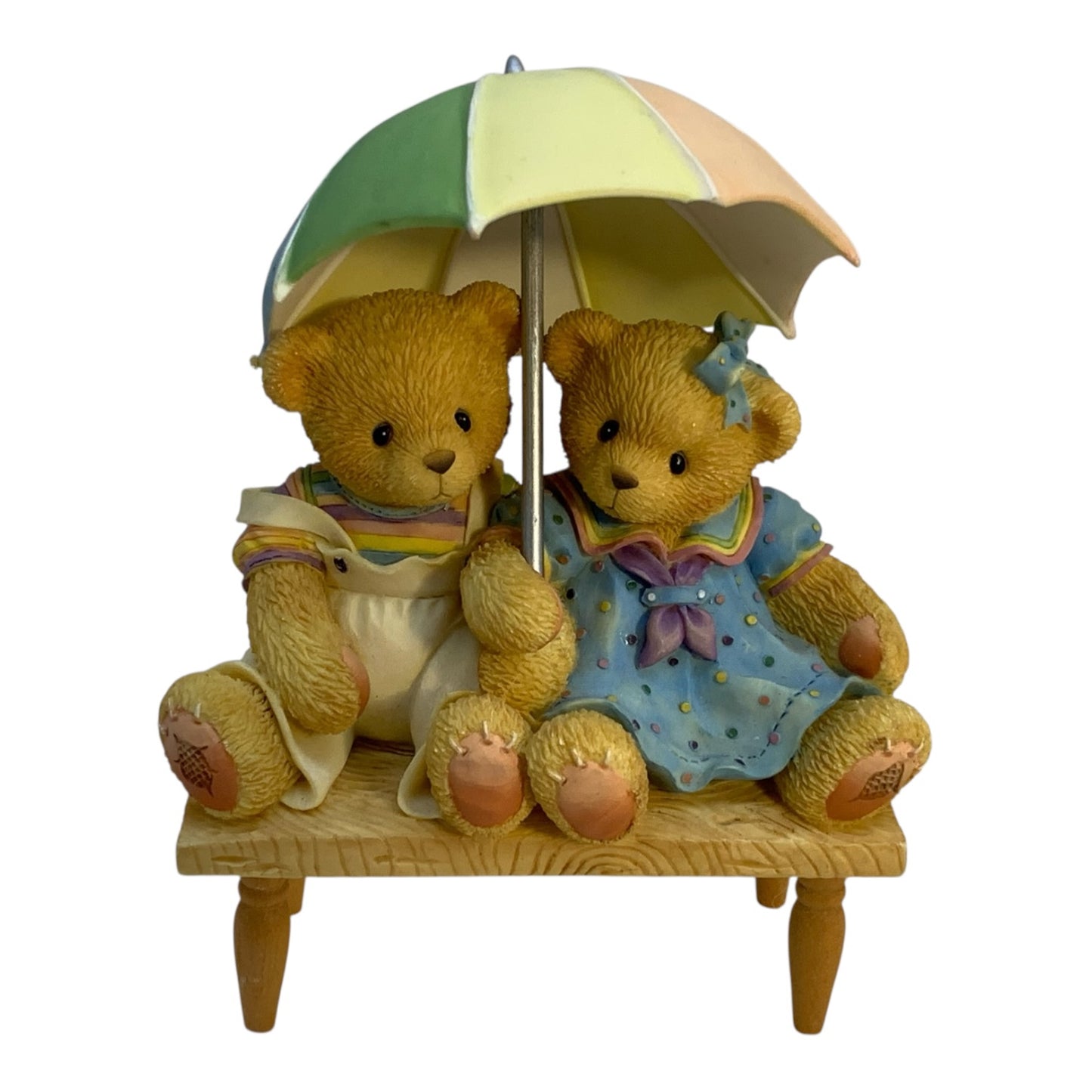 35520 - Carter and Elsie: "We're Friends Rain or Shine" 4-Inch Cherished Teddies Figurine |3-15|