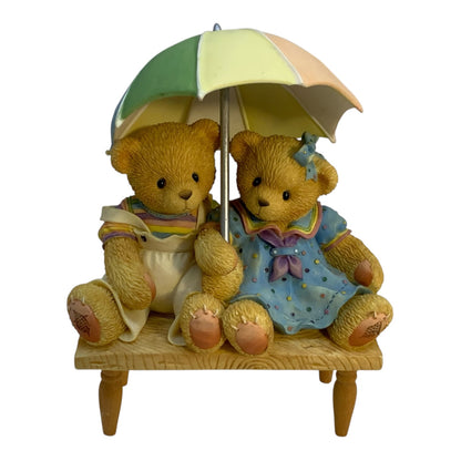 35520 - Carter and Elsie: "We're Friends Rain or Shine" 4-Inch Cherished Teddies Figurine |3-15|
