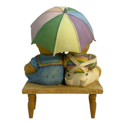 35520 - Carter and Elsie: "We're Friends Rain or Shine" 4-Inch Cherished Teddies Figurine |3-15|