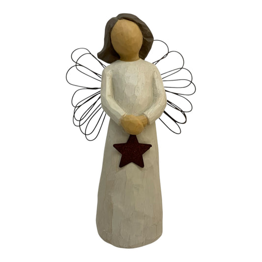 40693 - 5-Inch Willow Tree Angel Of Light Hand-Painted Figurine With Wire Wings |H-30|