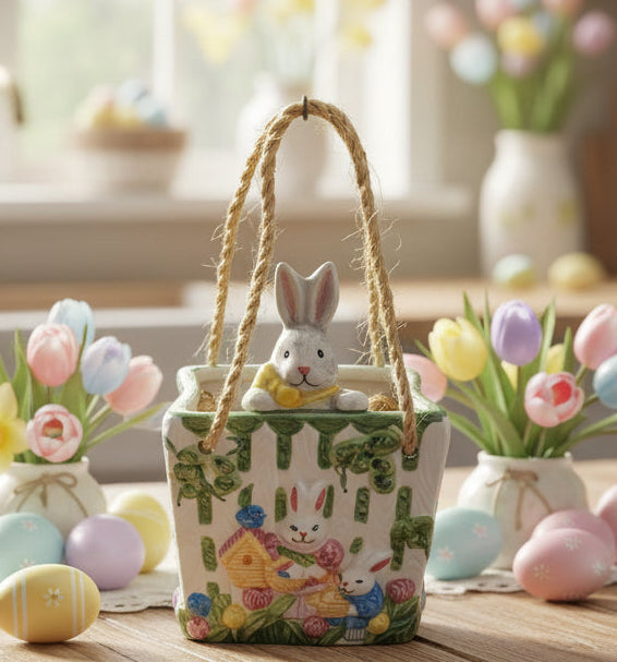 17206 - Easter Bunny 7" Egg Hunt Planter |1-15|