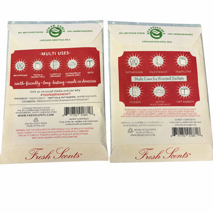 32654 - Set Of Two Merry Christmas Red Truck Sachet 7" |TBD|