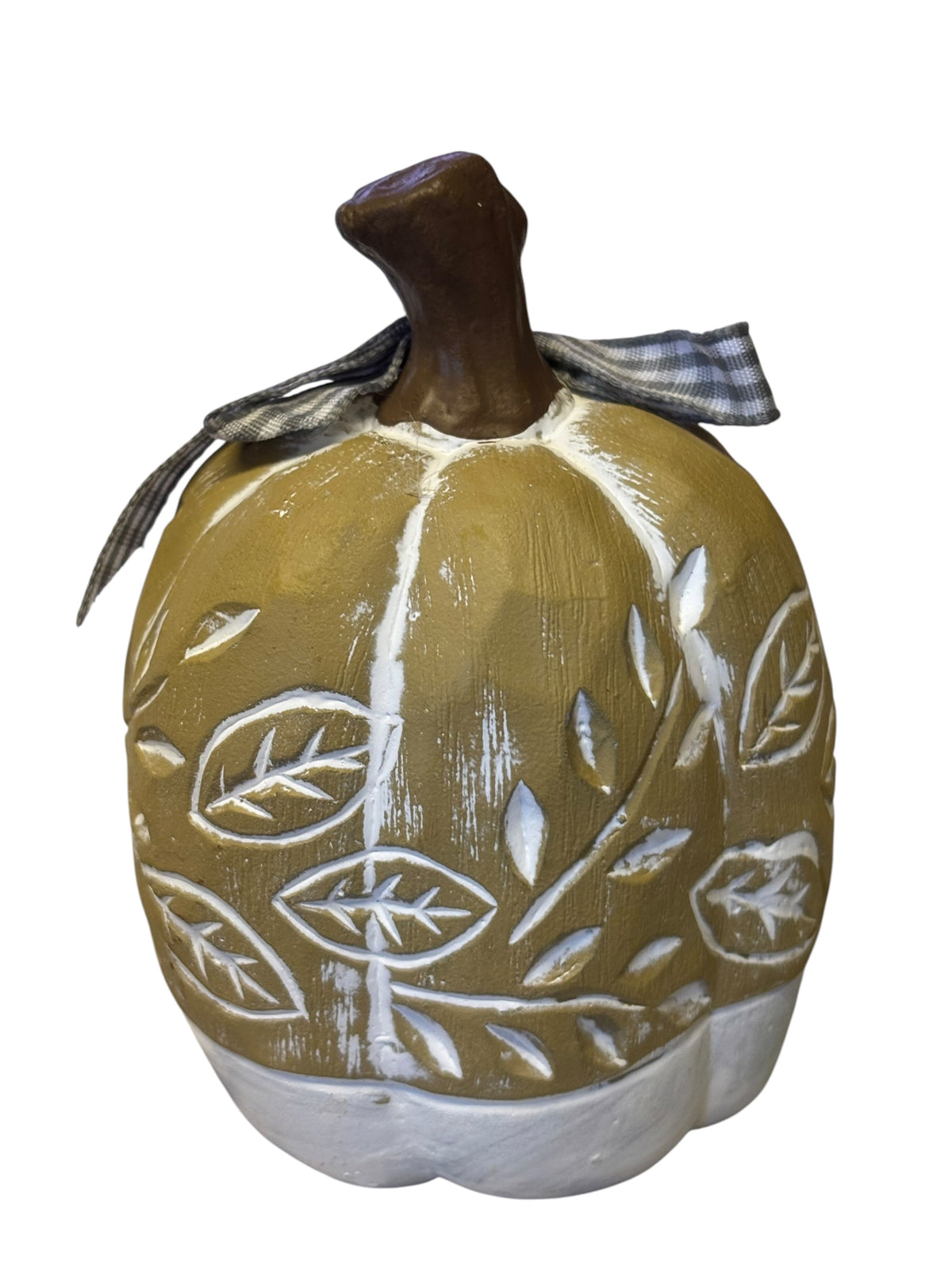 31616 - 4" Ceramic Initial W Stone Pumpkin |Pod 2-14|