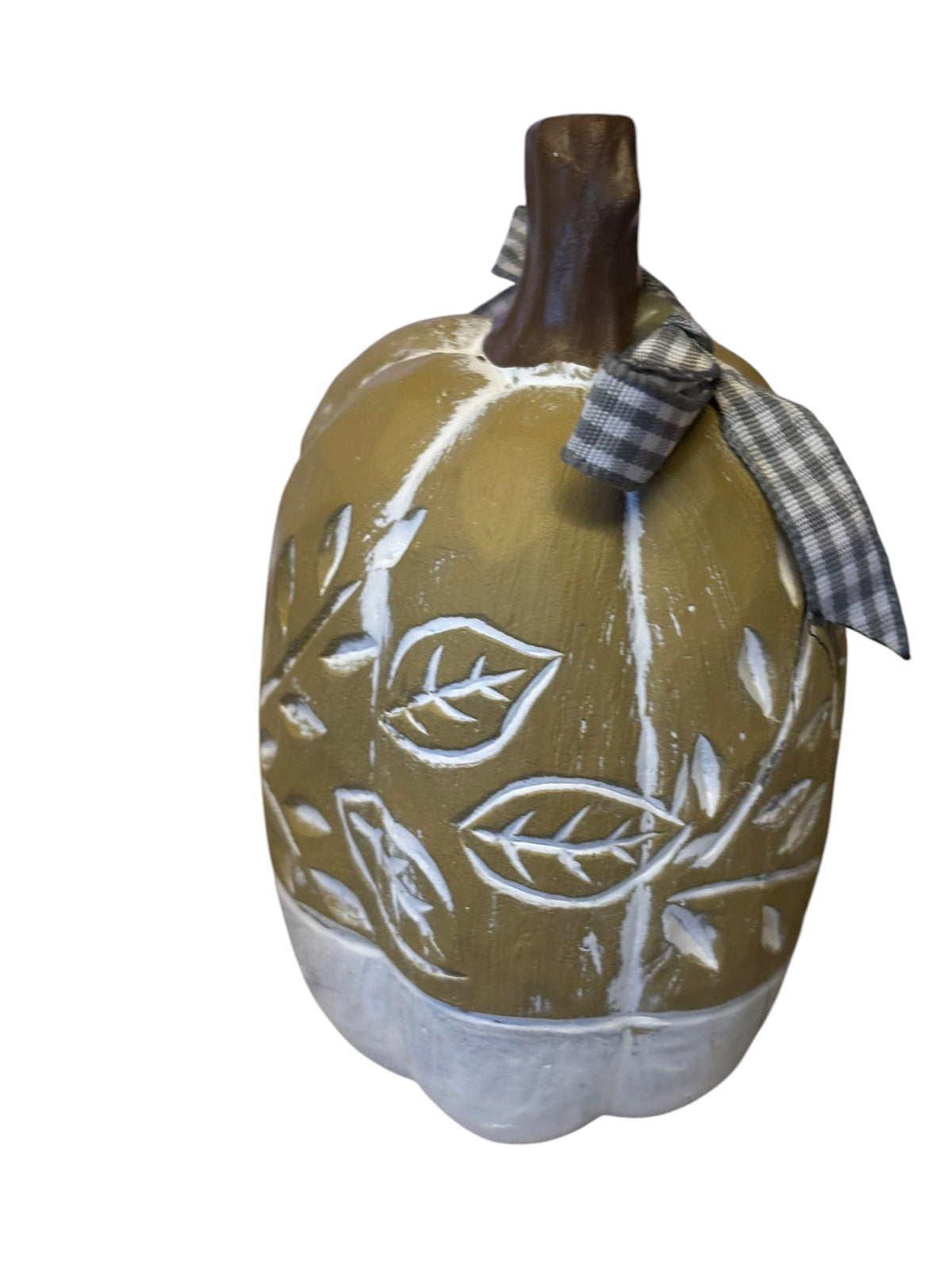 31616 - 4" Ceramic Initial W Stone Pumpkin |Pod 2-14|