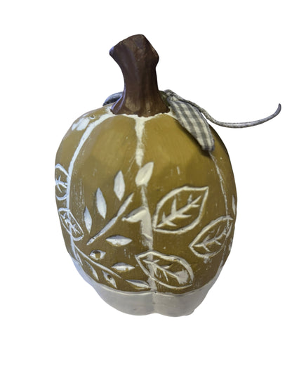 31427 -4" Ceramic Initial R Stone Pumpkin |Pod 2-14|