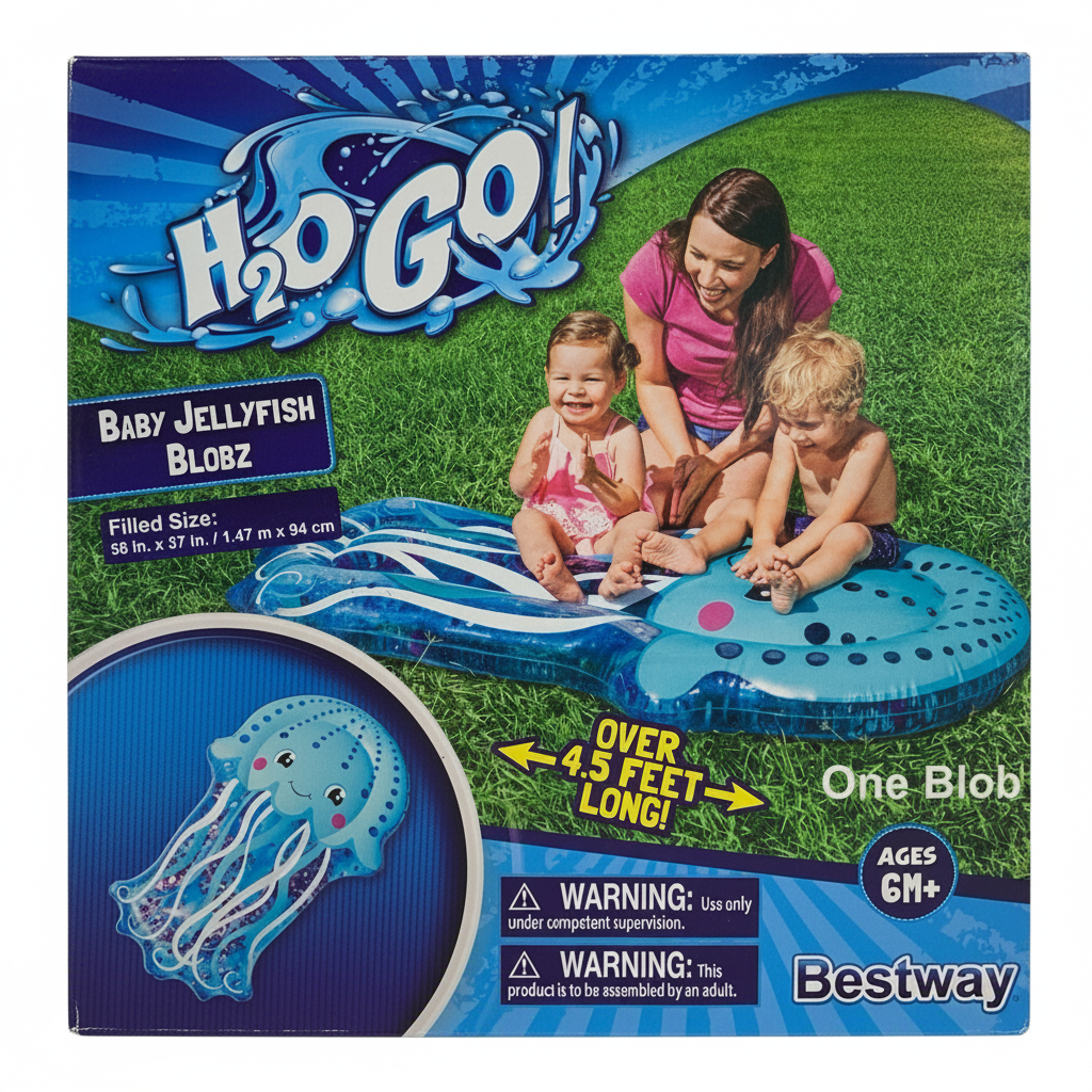 36514 - Whimsical Ocean-Inspired Baby Jellyfish Blob Toy For Summer Adventures 58" X 37" |TBD|