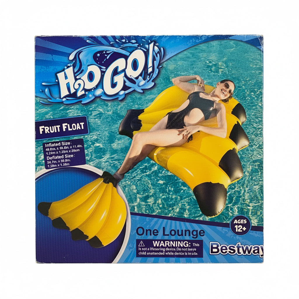 24315 - Bestway H2O Banana Shaped Pool Float for Summer Water Fun and Relaxation 48" x 50" x 11" |TBD|