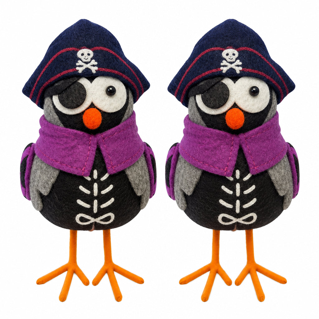 4273 - Set Of Two 7" Pirate Black Bird |1-13|