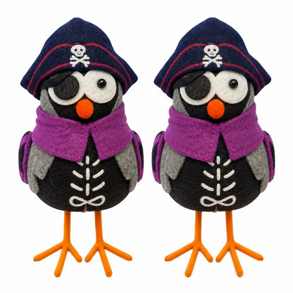 4273 - Set Of Two 7" Pirate Black Bird |1-13|