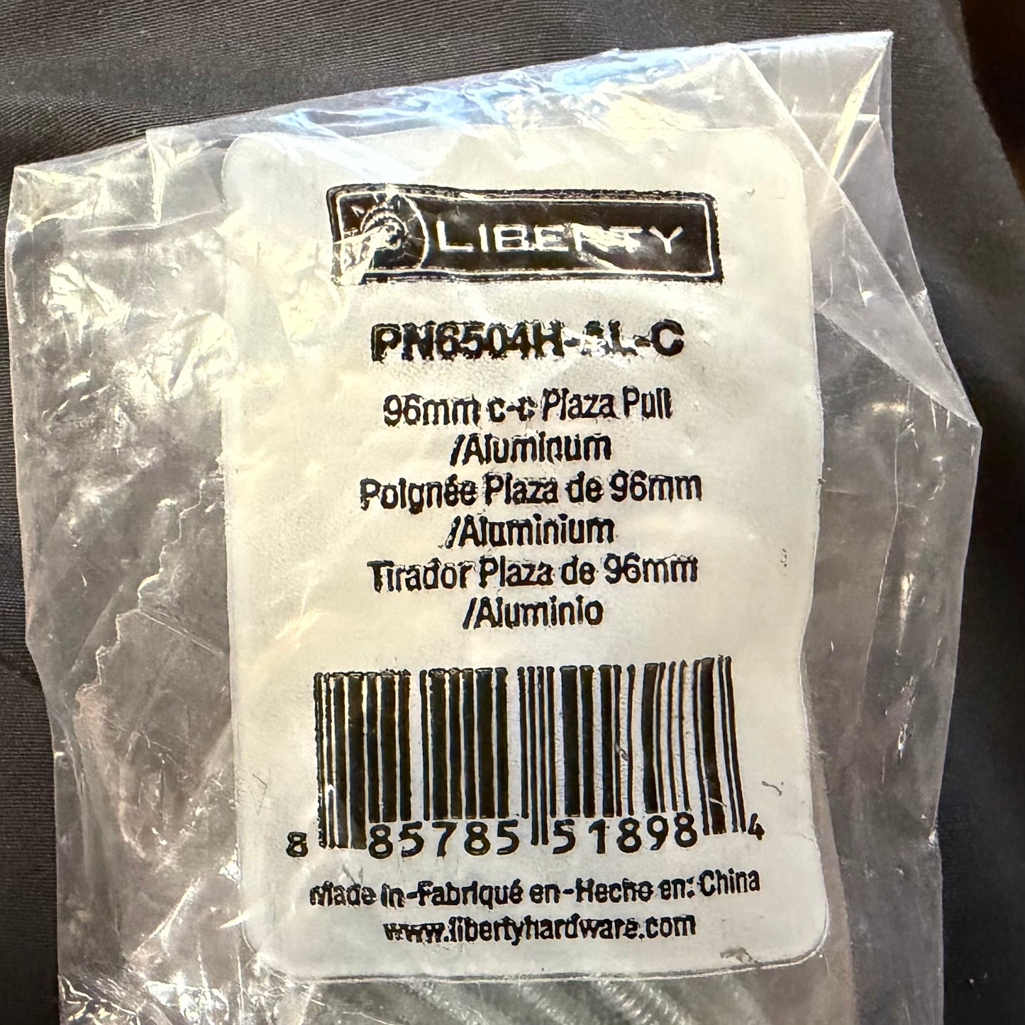 27795 - 2 Pk 4" Plaza Pull Aluminum Handle PN6504H-AL-C |11-12|