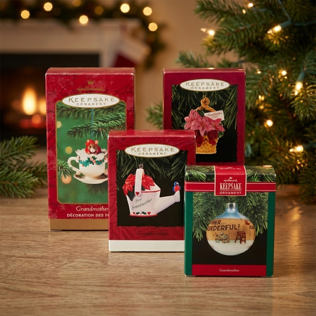 3855 - 4 Piece Grandmother Ornaments |Pod 1-70|